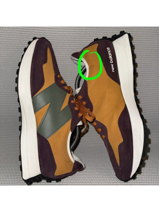 New Balance 327 Orange Burgundy Green Athletic Sneakers Shoes Men’s Size 11 main image 8